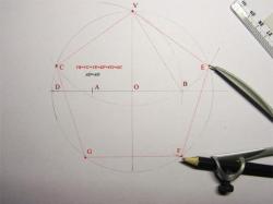 Как построить пятиугольник с помощью циркуля