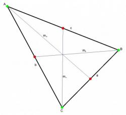Как найти медиану треугольника