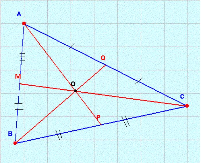 Как вычислить медиану в треугольнике