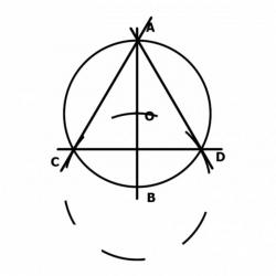 Как начертить равносторонний треугольник