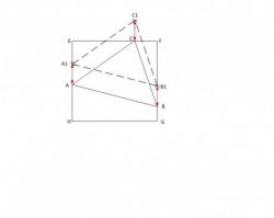 Как вписать треугольник в квадрат